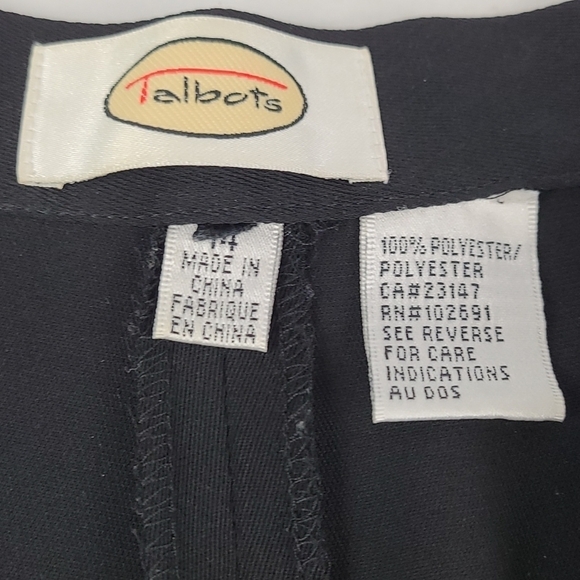 Talbots Travel Pant Slacks in Black, 14 Short - Picture 3 of 6